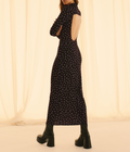Vestido Alto Flores Lila