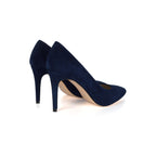 Escarpins Cuir Daim Bleu Marine - Femme