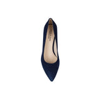 Escarpins Cuir Daim Bleu Marine - Femme
