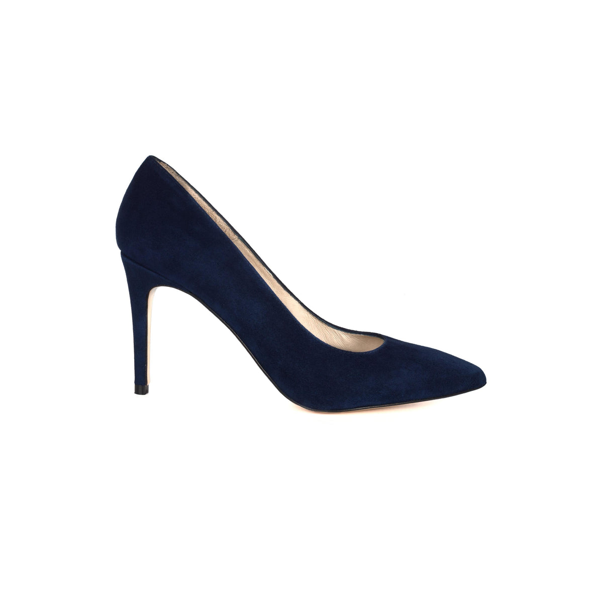 Escarpins Cuir Daim Bleu Marine - Femme