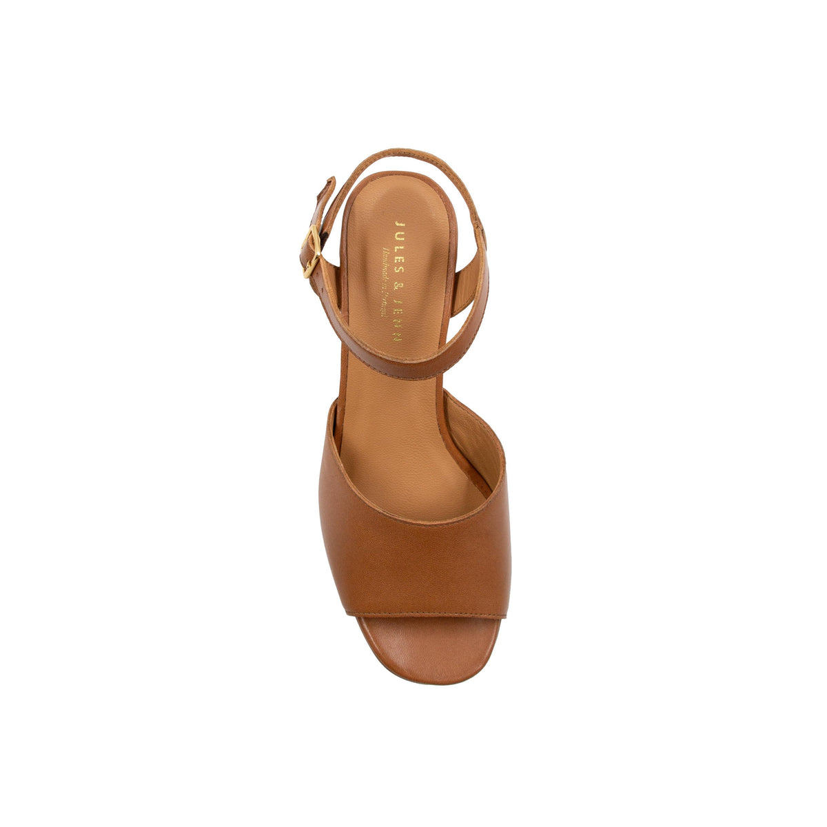 Sandales Plateforme Cuir Camel - Femme