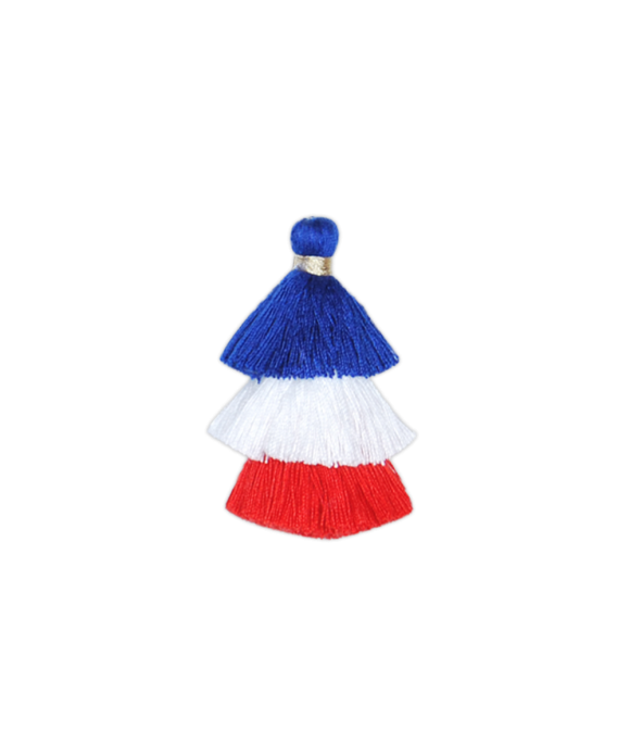 Triple Pompons - Bleu Blanc Rouge - Femme