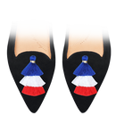 Triple Pompons - Bleu Blanc Rouge - Femme