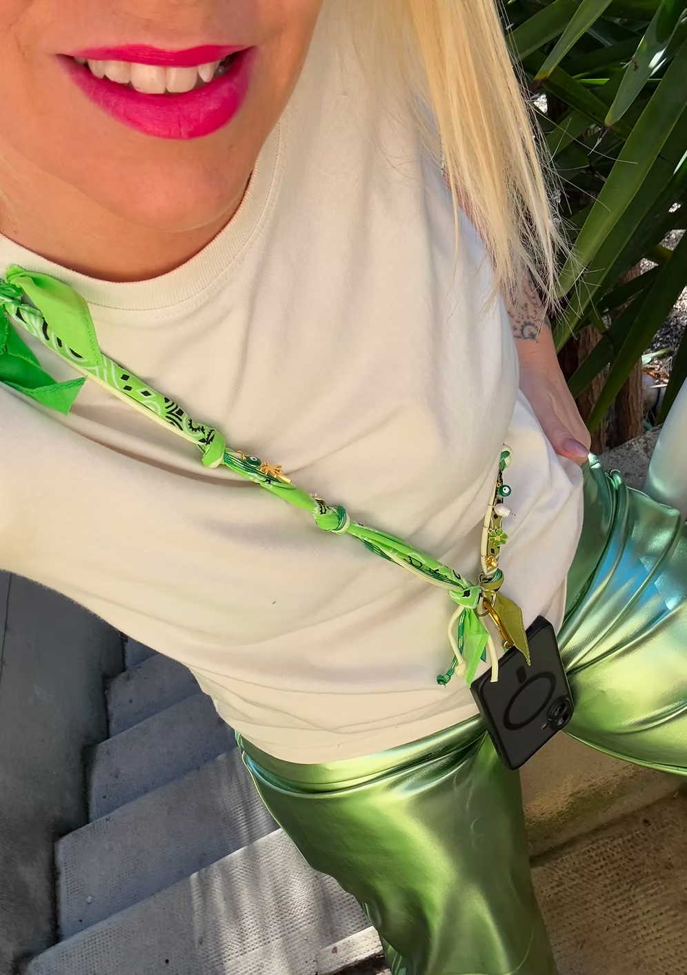 Cordon De Telephone Vert Clair/Vert/Olive
