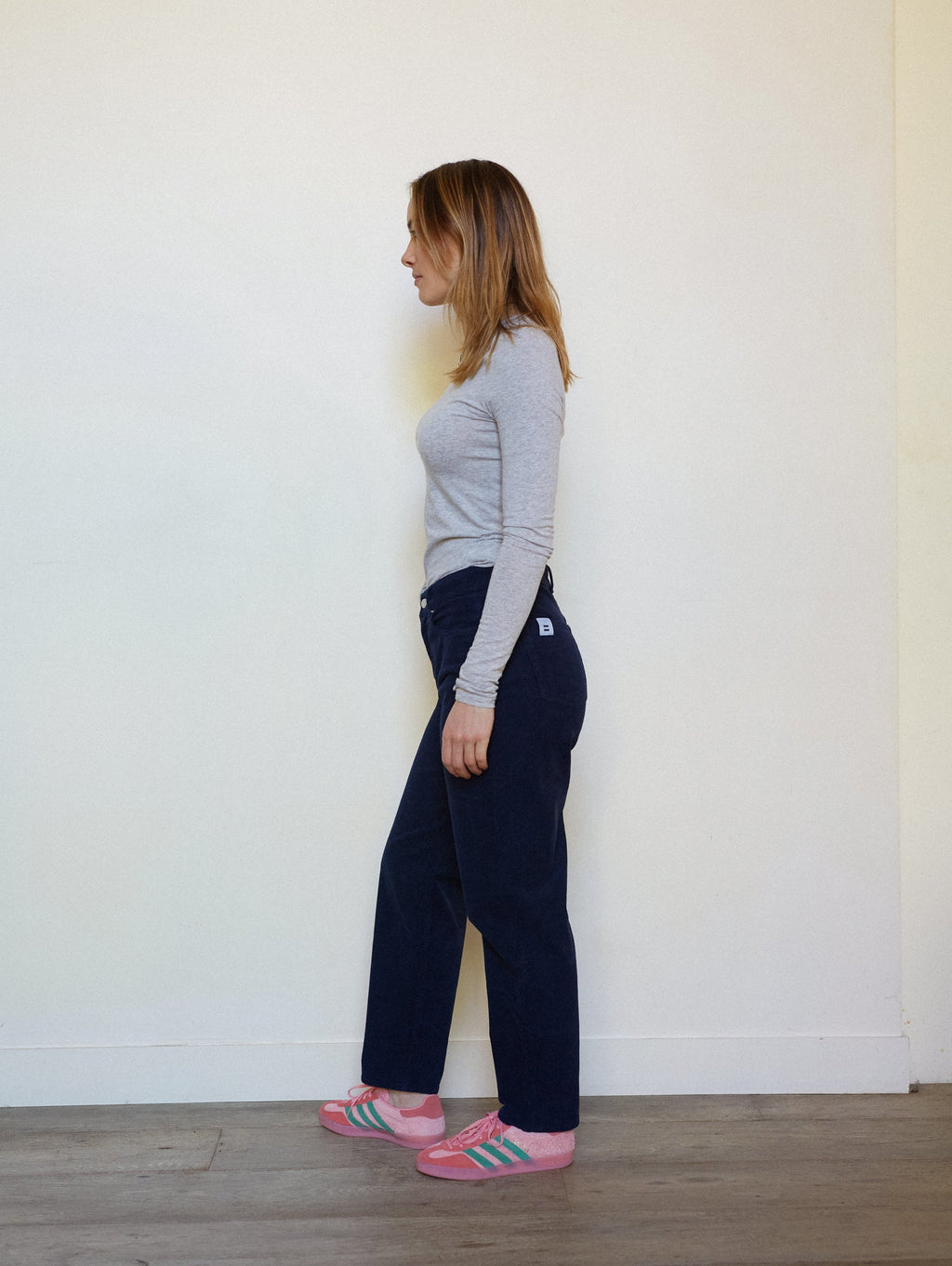 Pantaloni dritti donna navy
