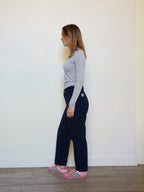 Pantaloni dritti donna navy
