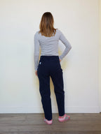 Pantaloni dritti donna navy