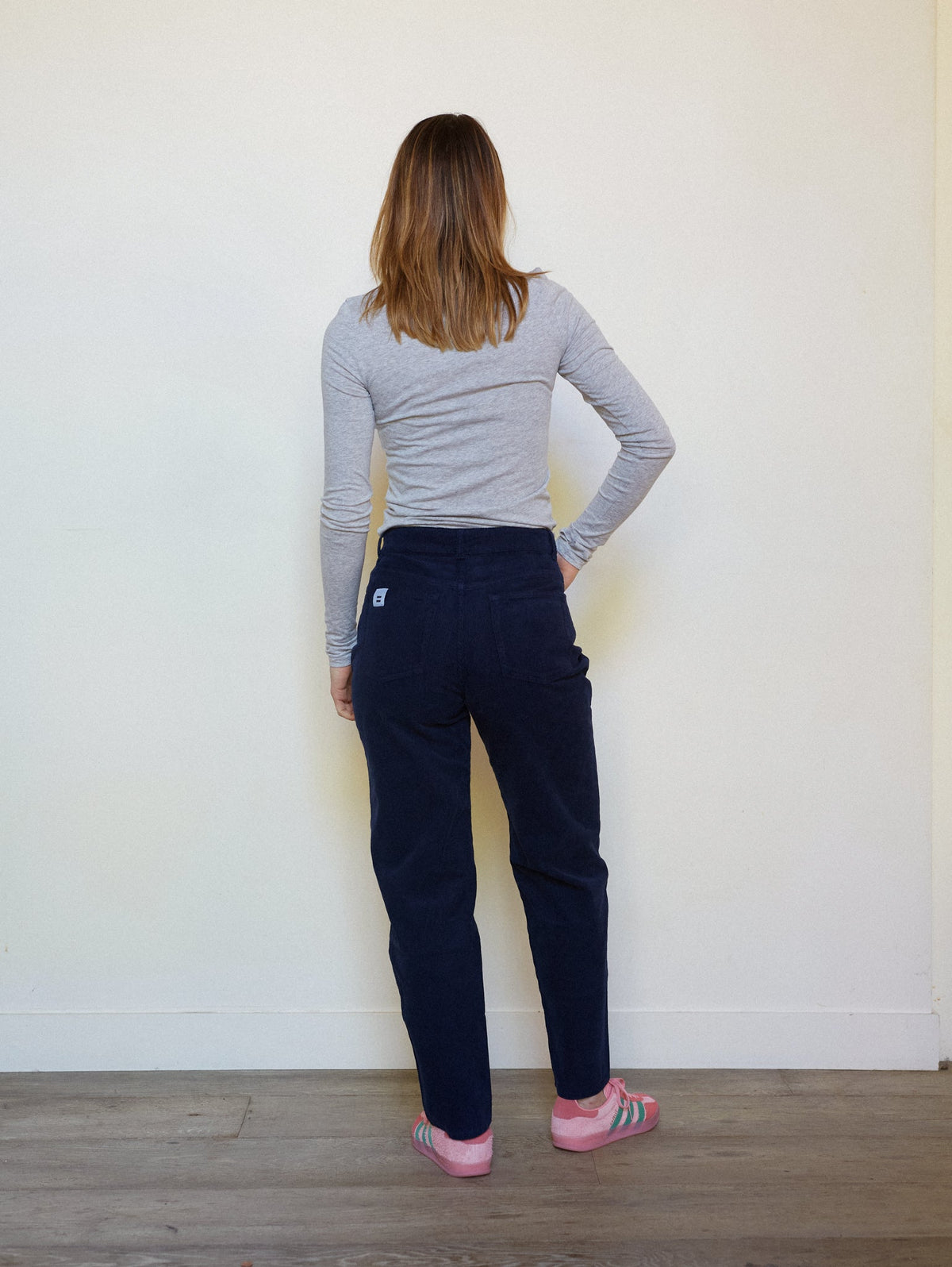 Pantaloni dritti donna navy