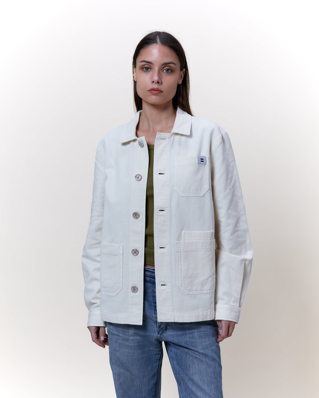 Veste Worker Toile Ecru
