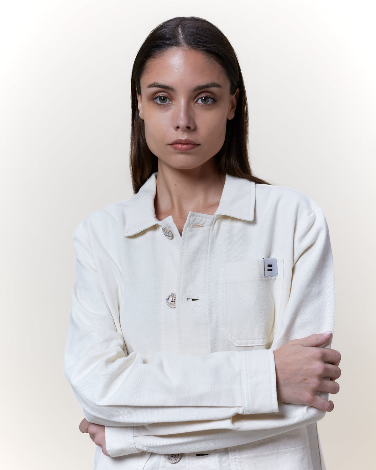 Veste Worker Toile Ecru