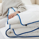 Couette Légère Tempérée - 100% Fibres Creuses Siliconnées - Enveloppe Coton