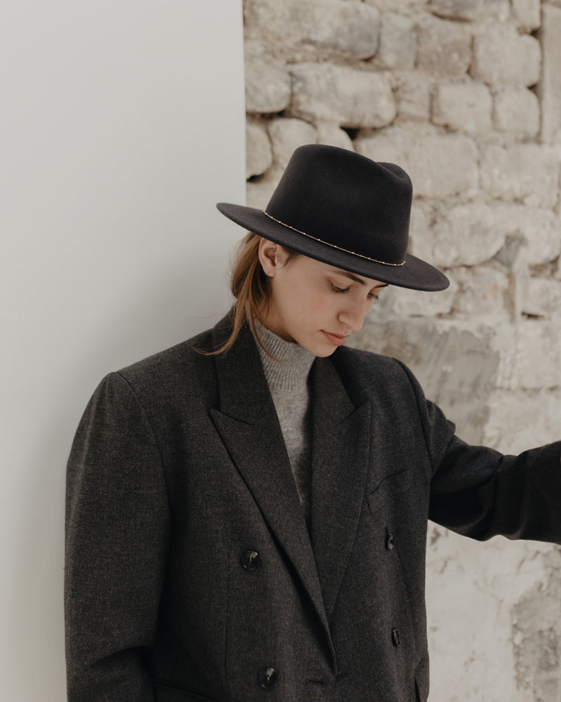 Chapeau Feutre Noe Silver - Black