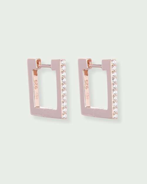 Créoles Carrées - Rose