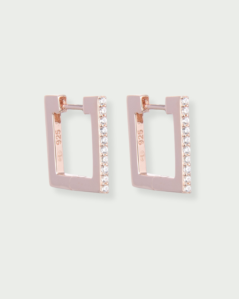 Créoles Carrées - Rose