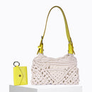 Sac Cream Macramé Jaune & Naturel