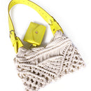 Sac Cream Macramé Jaune & Naturel