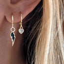 Mini Hoops Creole - Black Heart