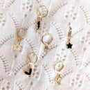 Mini Hoops Creole - Black Heart