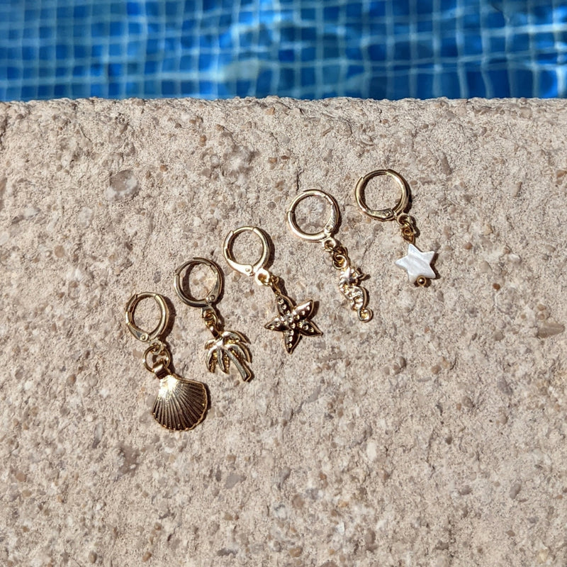 Créole Mini Hoops - Palmier