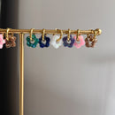 Hibiscus Hoop Earrings - Purple Rain