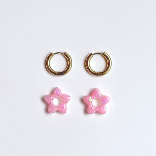 Créoles Tiare - Bubble Gum