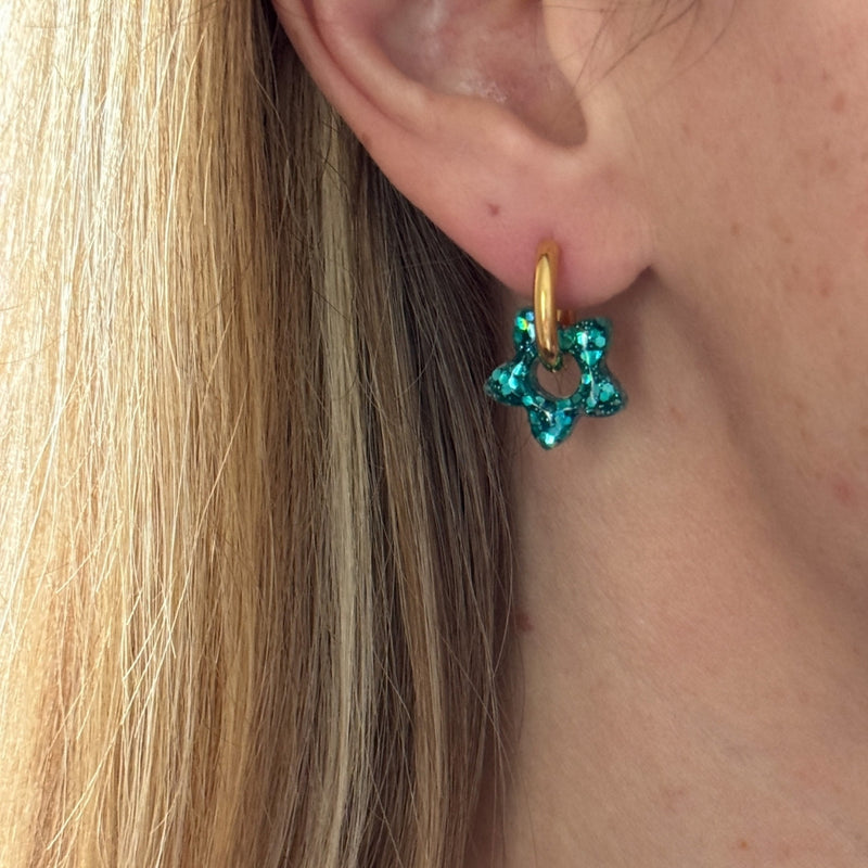 Tiare hoop earrings - Mermaid