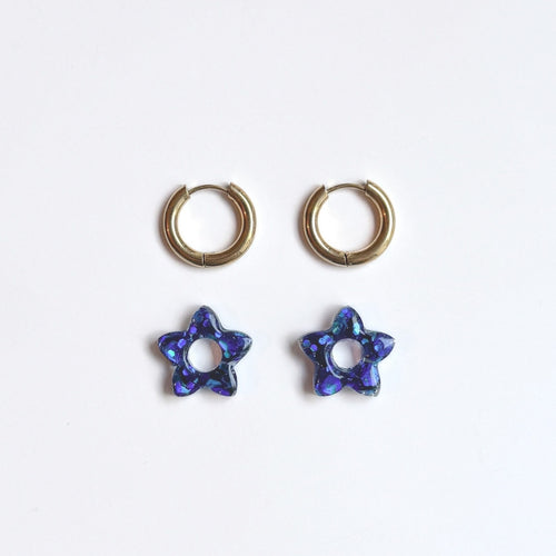 Créoles Tiare - Nuit Étoilée