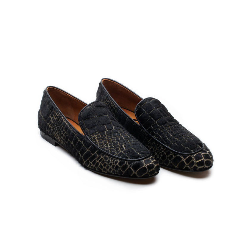 Mocasines Croco Negro - Lachoix
