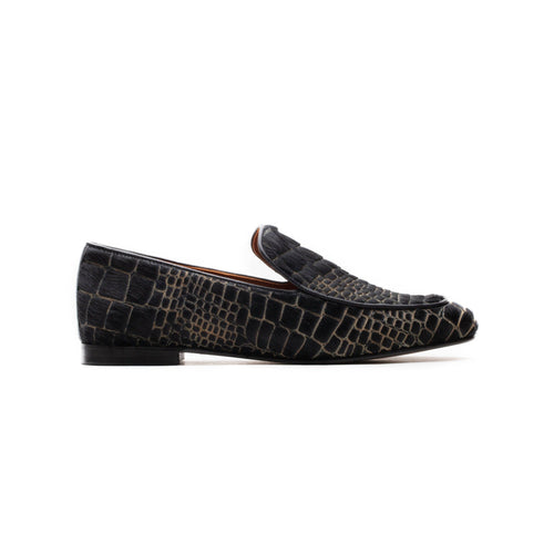Mocasines Croco Negro - Lachoix