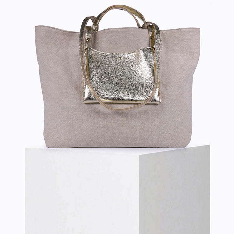 Cabas Cube Toile Lin
