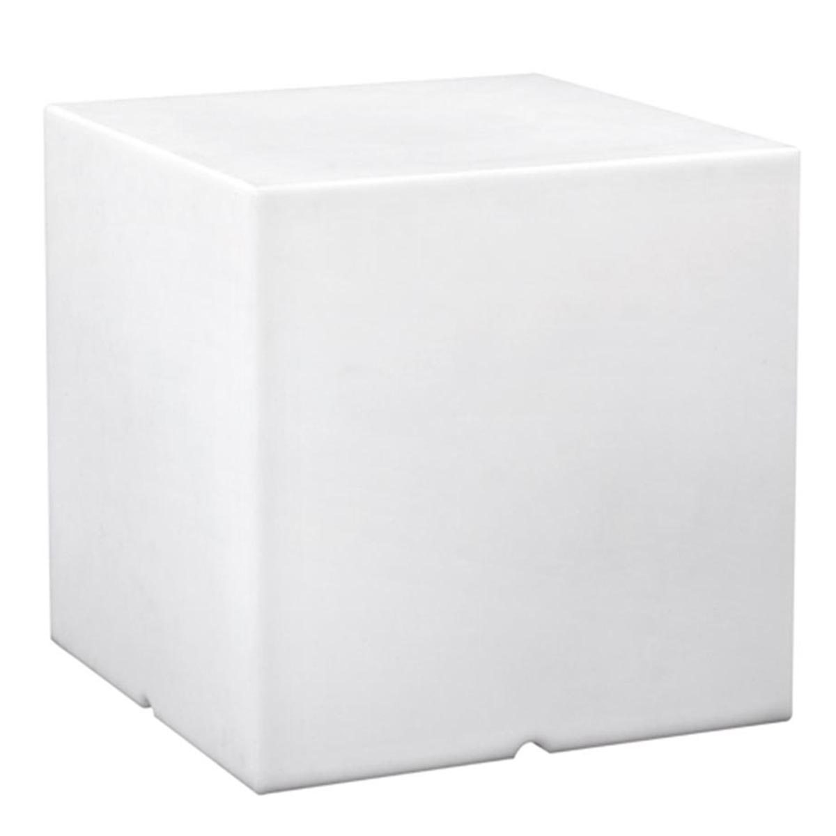 Taburete Light Cube cableado para exterior potente iluminación LED blanca CARRY 40cm base E27 - REDDECO.com