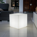 Taburete Light Cube cableado para exterior potente iluminación LED blanca CARRY 40cm base E27 - REDDECO.com