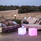 CARRY Cubo de luz para taburete inalámbrico LED multicolor regulable 40cm con mando a distancia y base de inducción - REDDECO.com