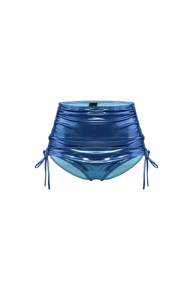 Culotte Taille Haute Fascinante Shine Bleu Mer