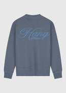 Pull Col Rond Cursive - Navy Blue