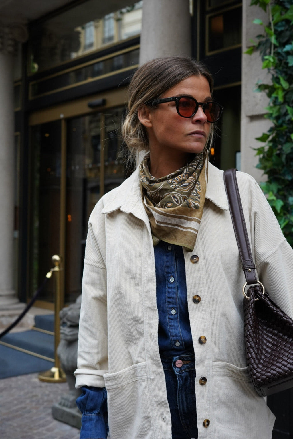 Tom Scarf Khaki Pattern