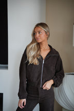 Veste Zippée Nina - Chocolat
