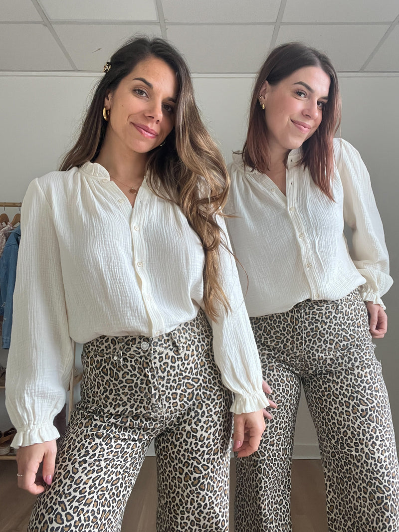 Jean Flare Leopard Alix