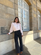 Blusa marrón rosa suave