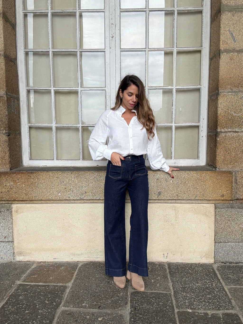 Blusa blanca Léonie