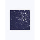 Pochette En Twill De Soie - Bleu Marine - Imprimé Étoiles