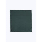 Silk Twill Clutch - English Green - White Frieze