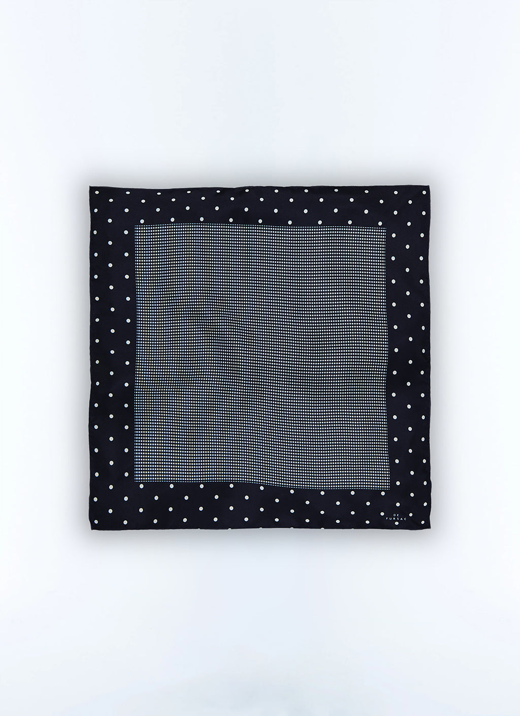 Pochette Imprimée Carrés Et Pois - Marine