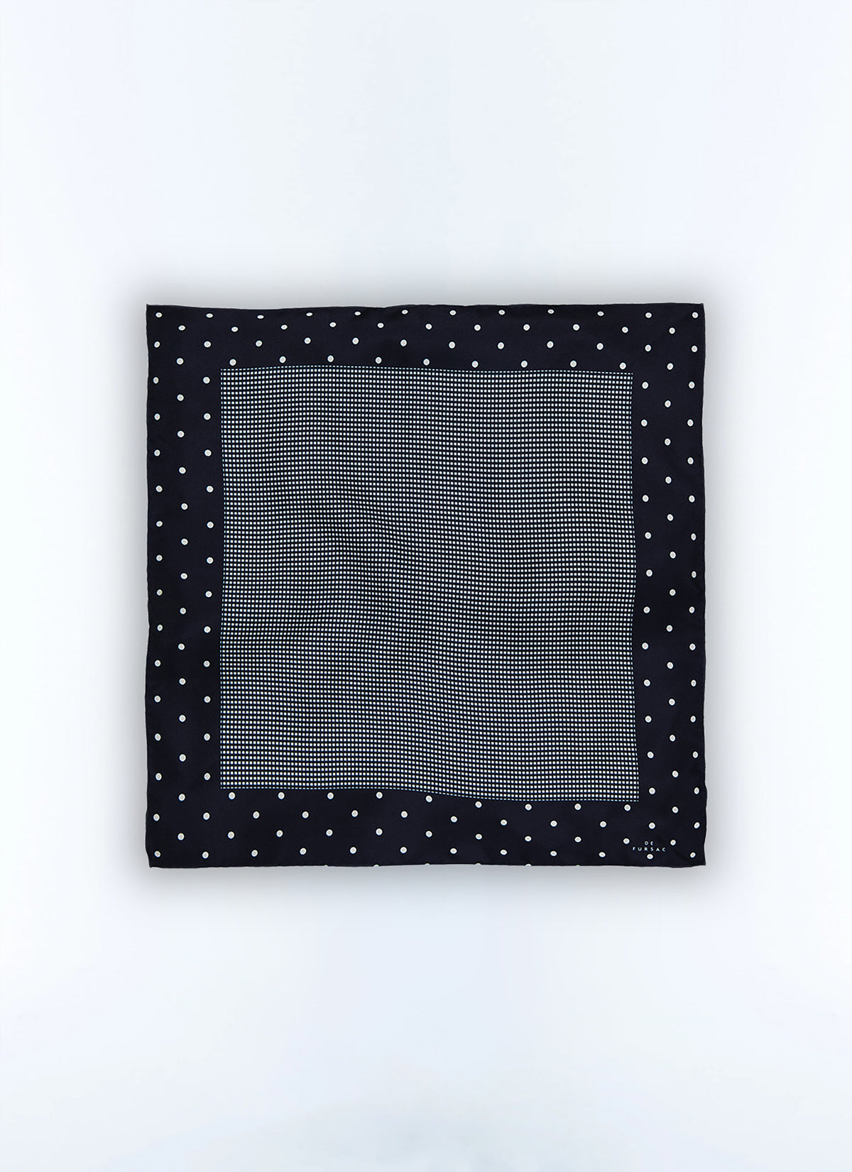 Pochette Imprimée Carrés Et Pois - Marine
