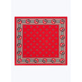 Printed Wool And Silk Clutch - Red - Yin Yang Print