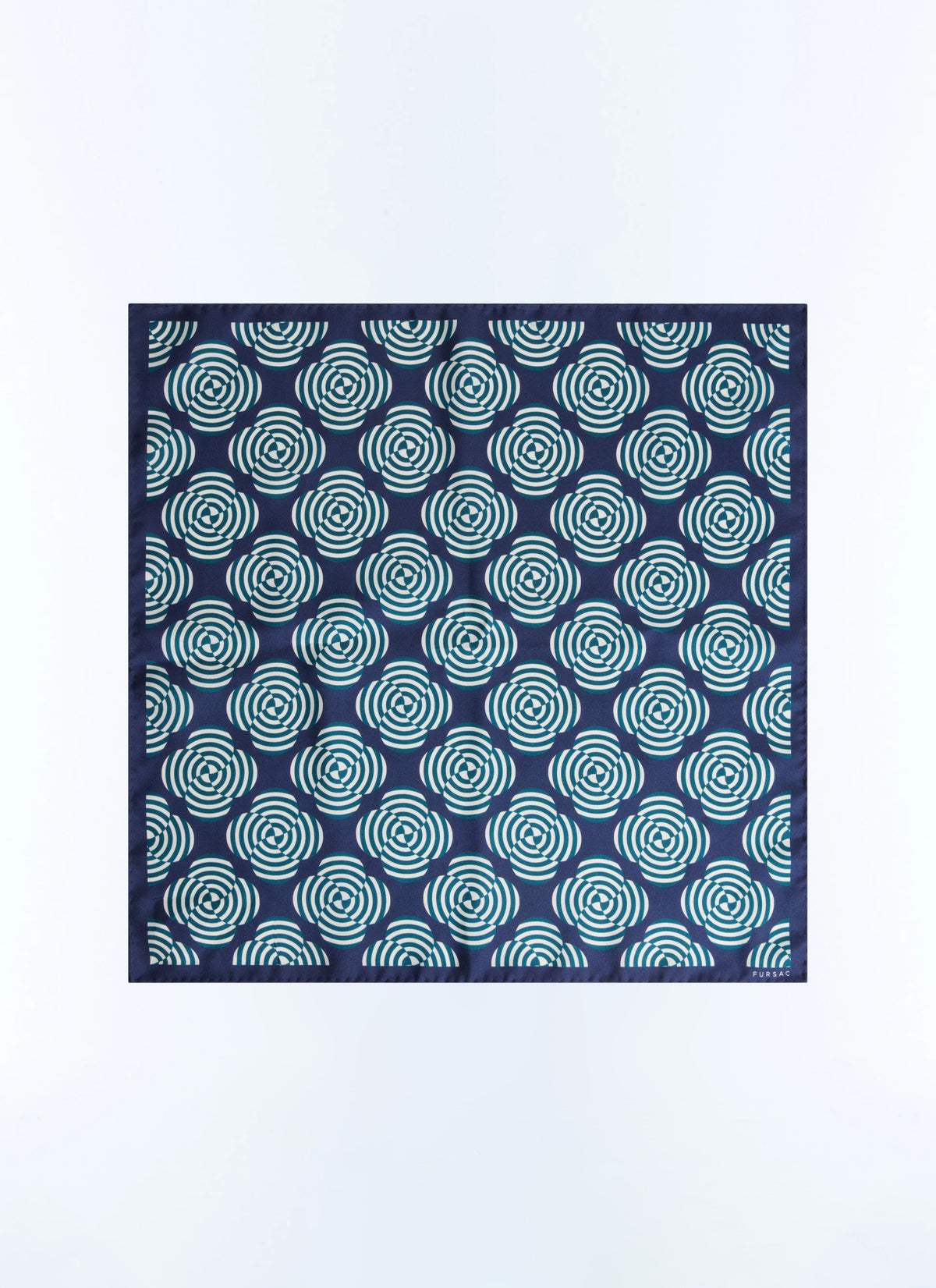 Pochet met parasolprint - Eendblauw
