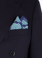 Pochet met parasolprint - Eendblauw