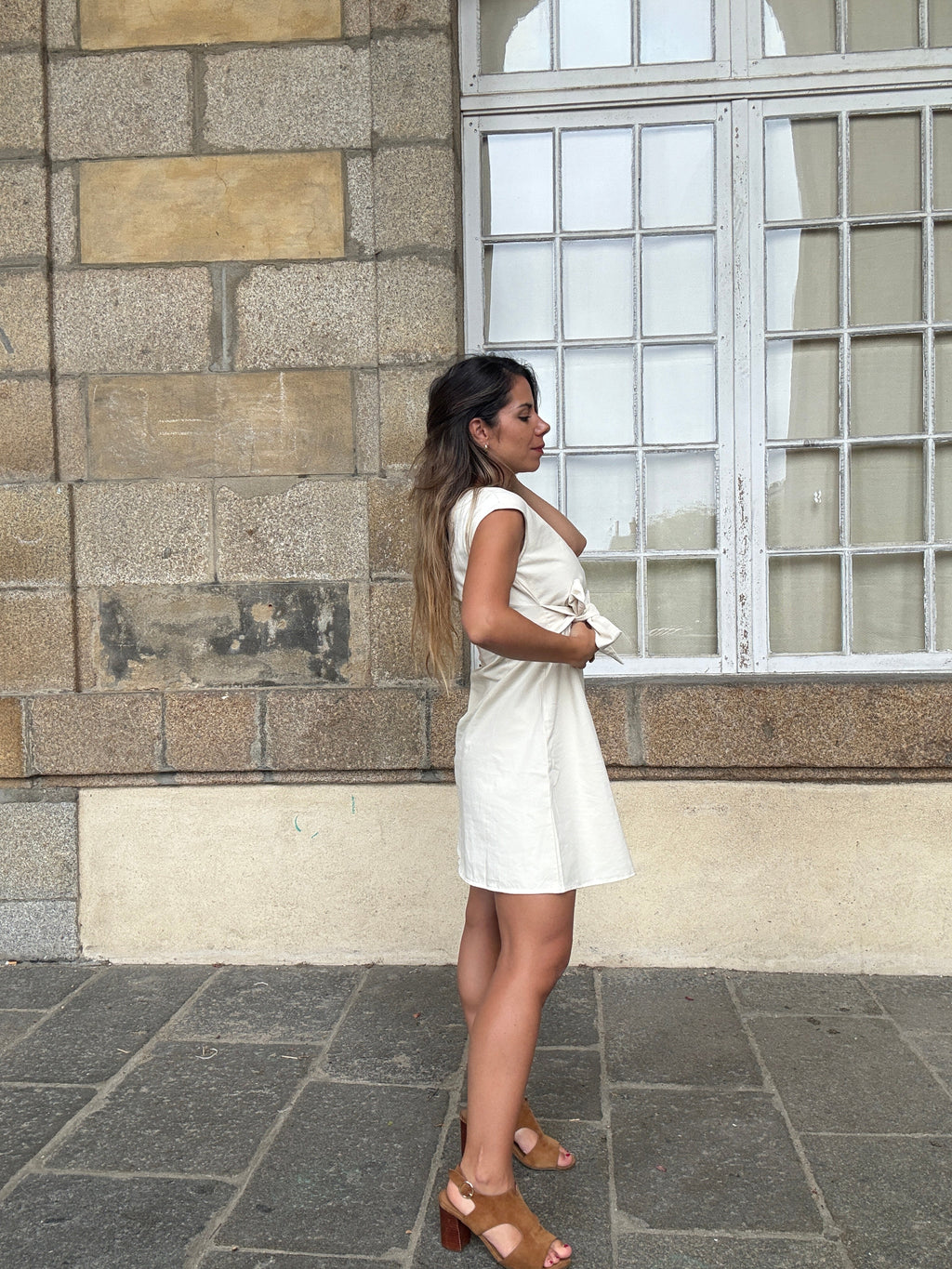 Robe courte Carlota beige
