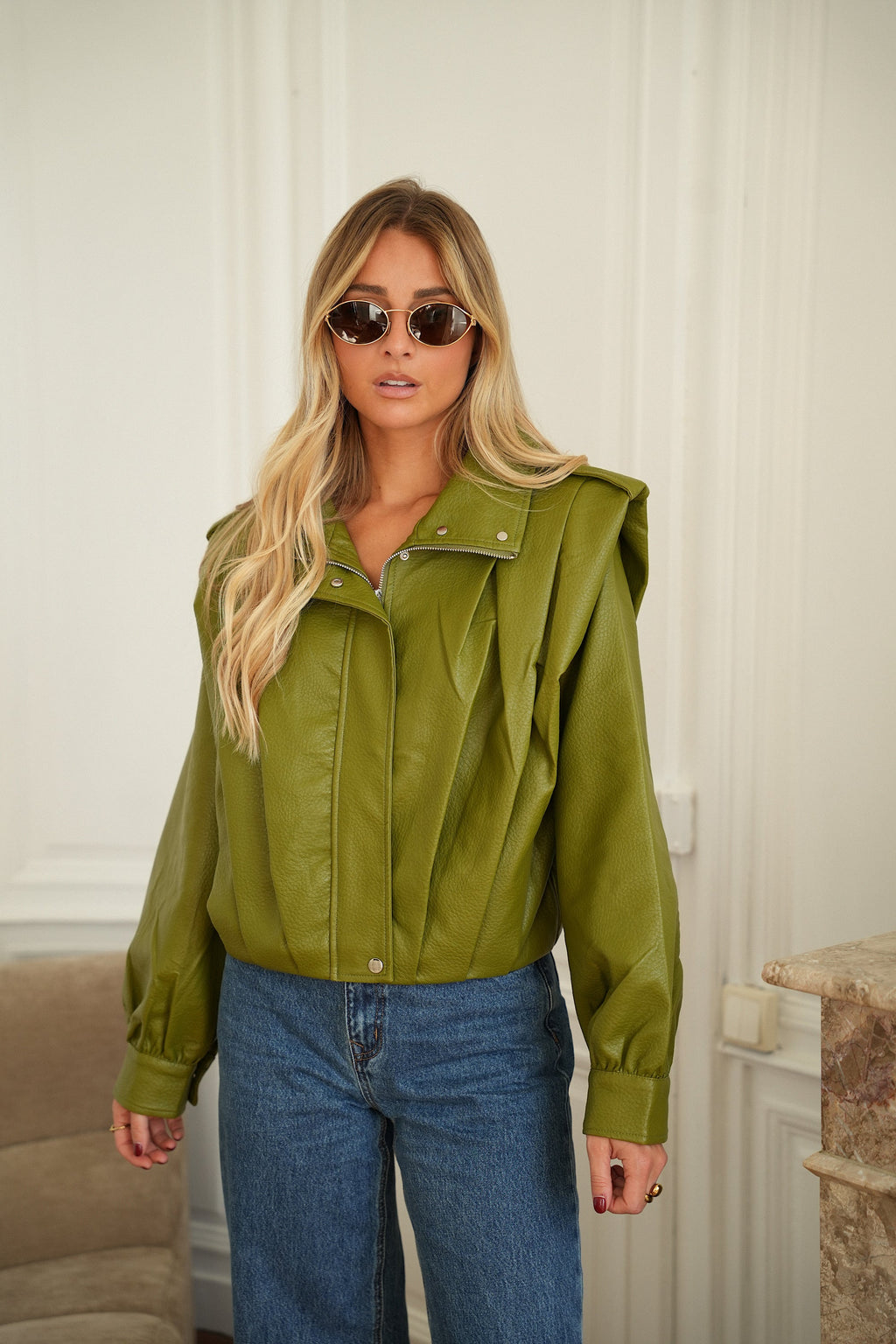 Veste En Similicuir - Linda Olive