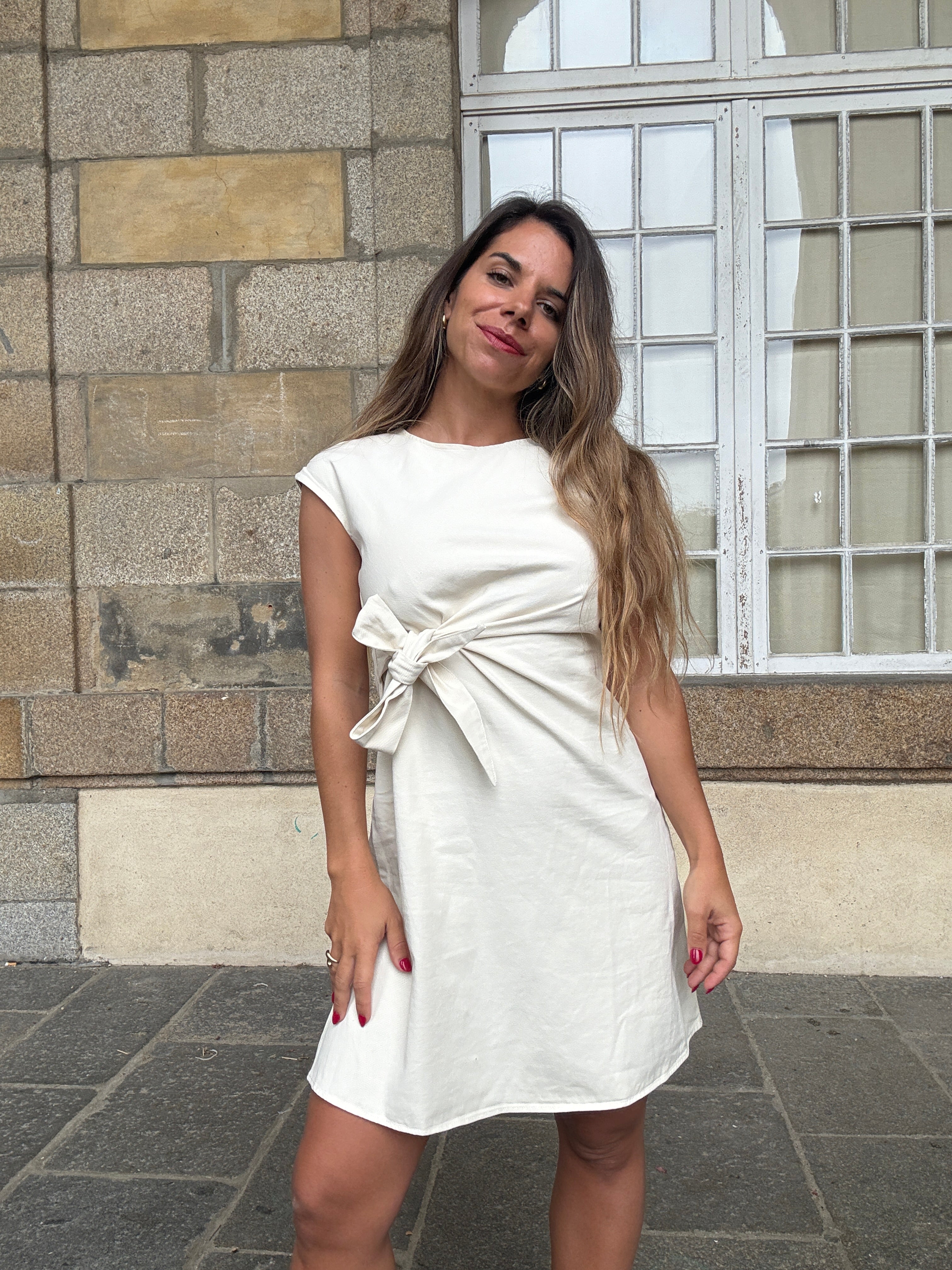 Robe courte Carlota beige